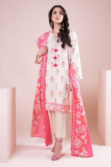 M22111 White Khaadi Online Spring Summer 2022